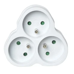 Multiprise triangulaire blanche 3 prises^Gifi Online