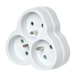 Multiprise triangulaire blanche 3 prises^Gifi Online
