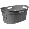 Best Panier à linge Moma plastique gris 42L - L60 x l40 x H27 cm Entretien Du Linge
