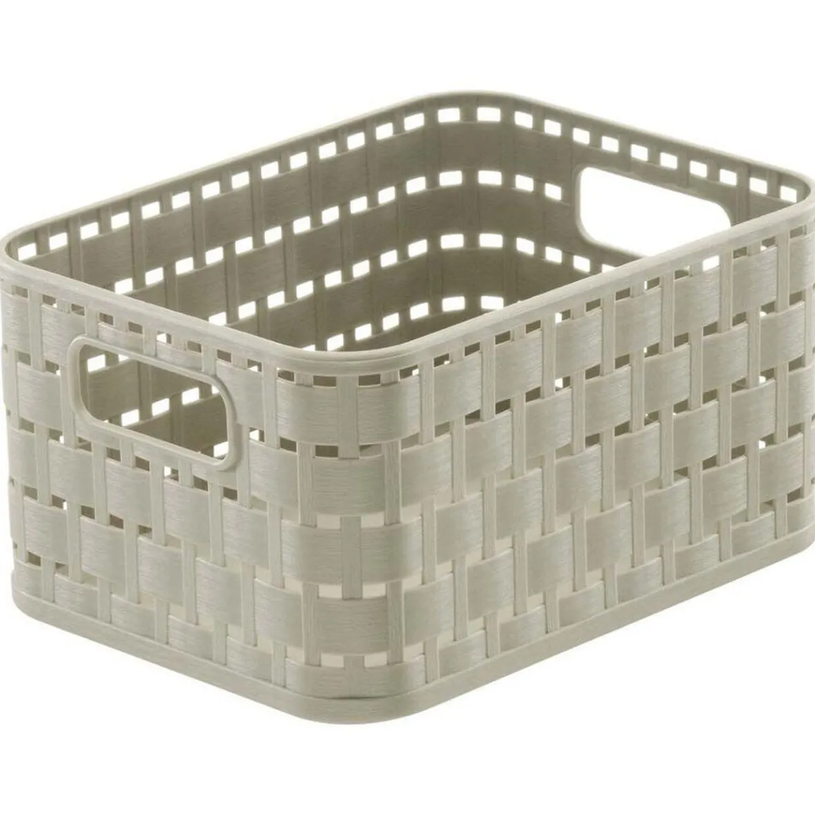 Best Panier A6 avec poignées design rotin ajouré taupe 2 L Entretien Du Linge