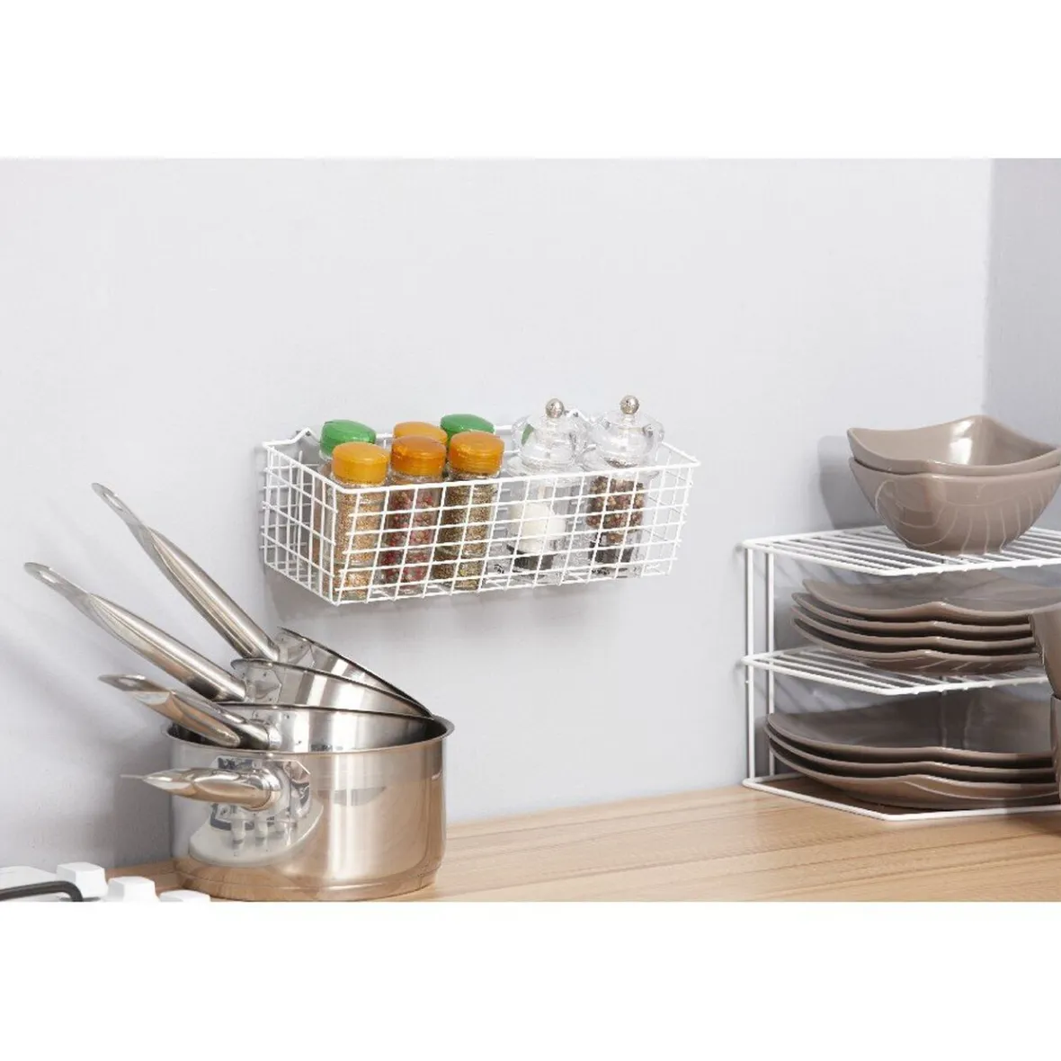Gifi Rangement De Cuisine^Panier multifonction blanc Metaltex