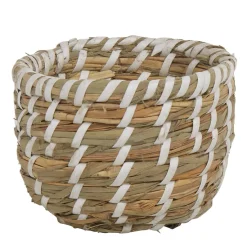 Best Panier rond imitation bois tressé beige x2 Entretien Du Linge