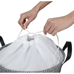 Best Panière à linge canvas noir et blanc Entretien Du Linge