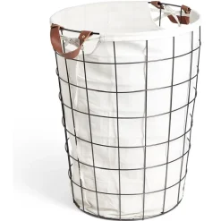 Best Panière à linge 48L en métal noir Entretien Du Linge