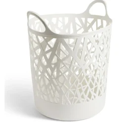 Best Panière à linge ronde plastique blanc 45L Entretien Du Linge
