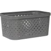 Best Panière bac de rangement ajouré gris 4,5 L Entretien Du Linge