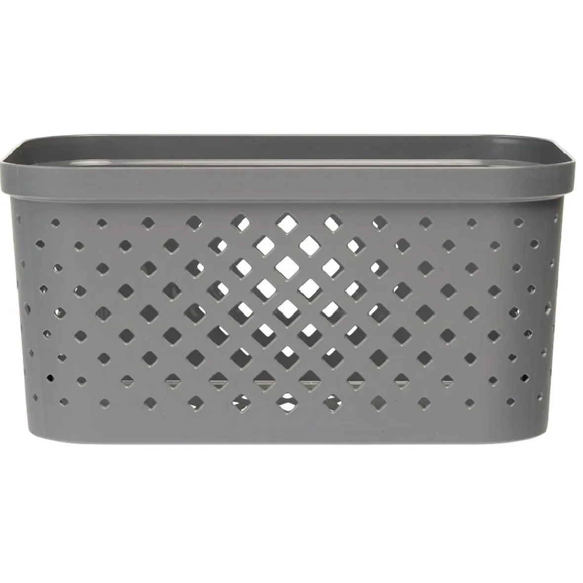 Best Panière bac de rangement ajouré gris 4,5 L Entretien Du Linge