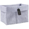 New Panière de rangement feutrine gris 19x13xH18cm Rangement
