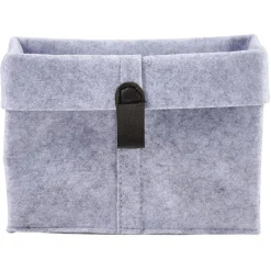 New Panière de rangement feutrine gris 19x13xH18cm Rangement