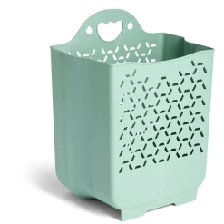 Best Panière 45L pliable plastique vert 36x25xH48cm Entretien Du Linge