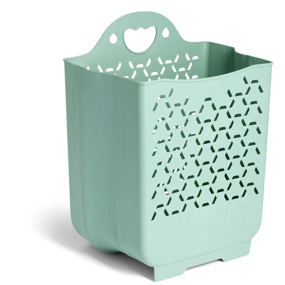 Best Panière 45L pliable plastique vert 36x25xH48cm Entretien Du Linge