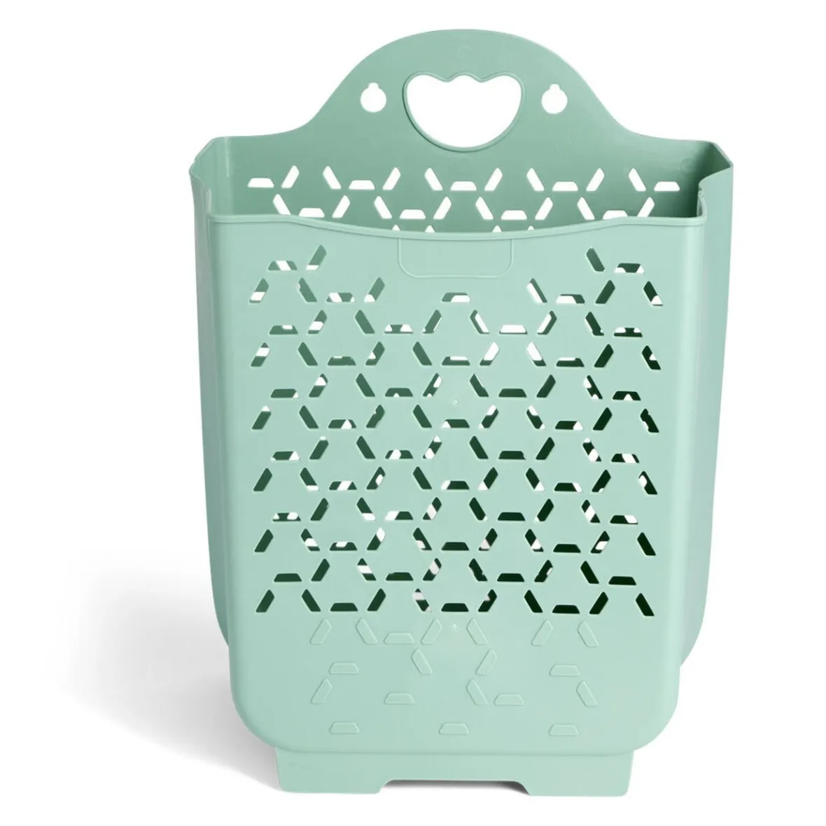 Best Panière 45L pliable plastique vert 36x25xH48cm Entretien Du Linge