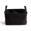 New Panière laine bouclée noire 36x26xH20cm Rangement