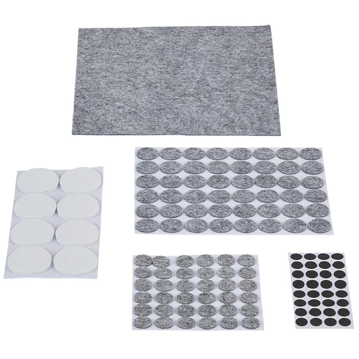 Patin adhésif en feutre blanc gris noir x125^Gifi New