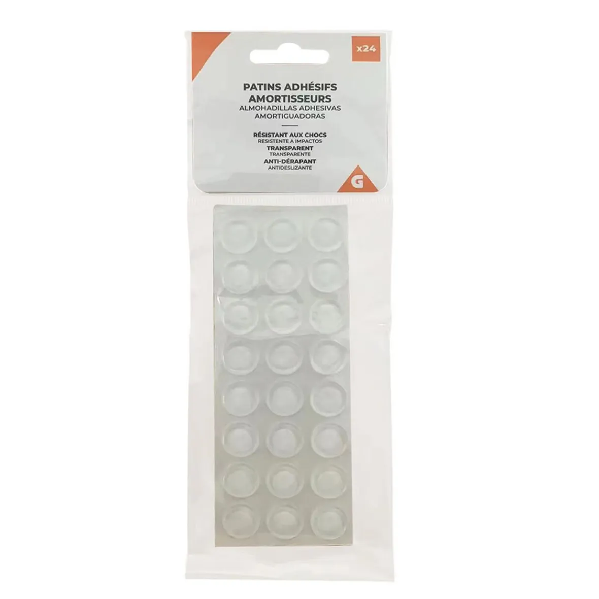 Patin amortisseur transparent adhésif x24^Gifi