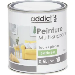 Peinture multi-surfaces 0,5L blanc satiné^Gifi