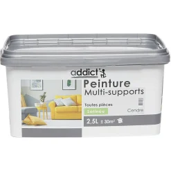 Peinture multi-surfaces 2,5L gris cendré satiné^Gifi Best