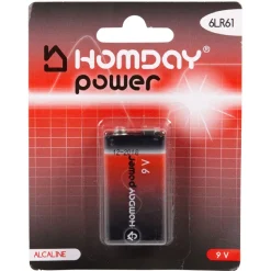 Pile Alcaline Homday Power 6LR61 9V^Gifi Outlet