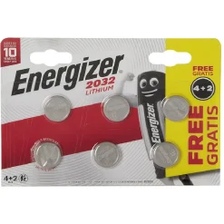 Pile bouton lithium CR2032 Energizer x4 + 2 gratuites^Gifi Discount