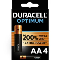 Pile Duracell Optimum AA LR06 x4^Gifi Hot