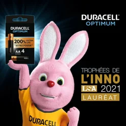 Pile Duracell Optimum AA LR06 x4^Gifi Hot