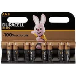 Pile Duracell Plus AA LR06 x8^Gifi New