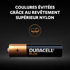 Pile Duracell Plus alcaline AAA 1,5 Volts LR03 - Lot de 4^Gifi Clearance