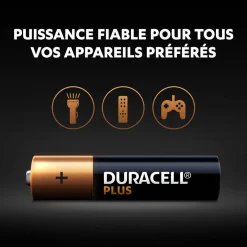 Pile Duracell Plus alcaline AAA 1,5 Volts LR03 - Lot de 4^Gifi Clearance