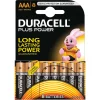 Pile Duracell Plus alcaline AAA 1,5 Volts, LR03 - Lot de 8^Gifi New
