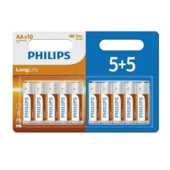Pile Philips LongLife AA/LR06 x 10^Gifi Online