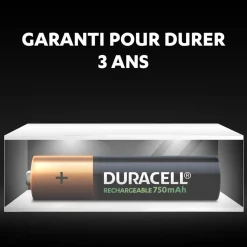 Pile rechargeable Duracell AAA 750mAh - Lot de 4^Gifi
