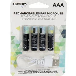 Pile rechargeable USB x4^Gifi Online