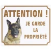 Plaque signalétique "Attention chien, je garde la propriété" - 24x20cm^Gifi Clearance