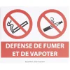 Plaque signalétique "Défense de fumer et de vapoter" - 24x20 cm^Gifi Hot