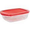 Gifi Cuisson^Plat à four rectangulaire en verre couvercle plastique