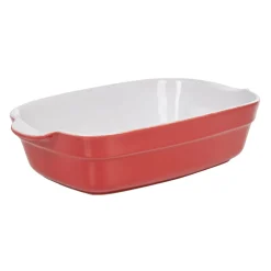 Gifi Cuisson^Plat à four rectangulaire rouge blanc