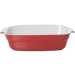 Gifi Cuisson^Plat à four rectangulaire rouge blanc
