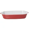 Gifi Cuisson^Plat à four rectangulaire rouge blanc grand format