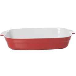 Gifi Cuisson^Plat à four rectangulaire rouge blanc grand format