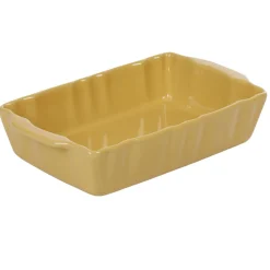 Gifi Cuisson^Plat à four rectangulaire jaune moutarde en grès