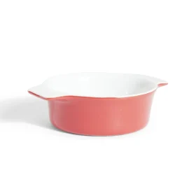 Gifi Cuisson^Plat à four rond en céramique rouge 13,5x17xH5cm
