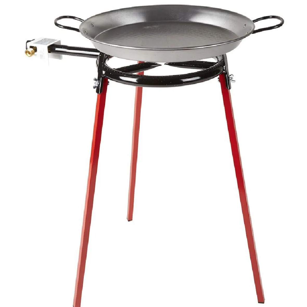 Gifi Cuisson^Plat à paella ø 40 cm avec réchaud gaz et trépied H66 cm
