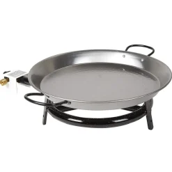 Gifi Cuisson^Plat à paella ø 40 cm avec réchaud gaz et trépied H66 cm