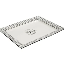 Gifi Cuisson^Plat à servir blanc et noir Jaya bohème