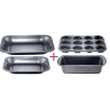 Gifi Cuisson^Plat gris carbone en métal x4