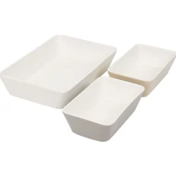 Gifi Cuisson^Plat rectangulaire cuisson four x3 céramique blanc