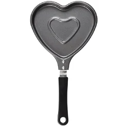 Gifi Cuisson^Poêle à pancake forme coeur gris et noir L15cm