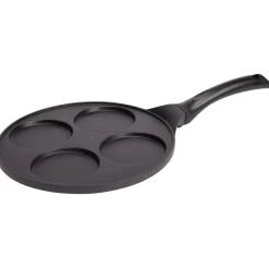 Gifi Cuisson^Poêle 4 pancakes anti adhérente aluminium noir
