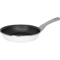 Gifi Cuisson^Poêle anti adhérente acier émaillé noir et blanc Ø24cm