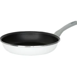 Gifi Cuisson^Poêle anti adhérente acier émaillé noir et blanc Ø28cm